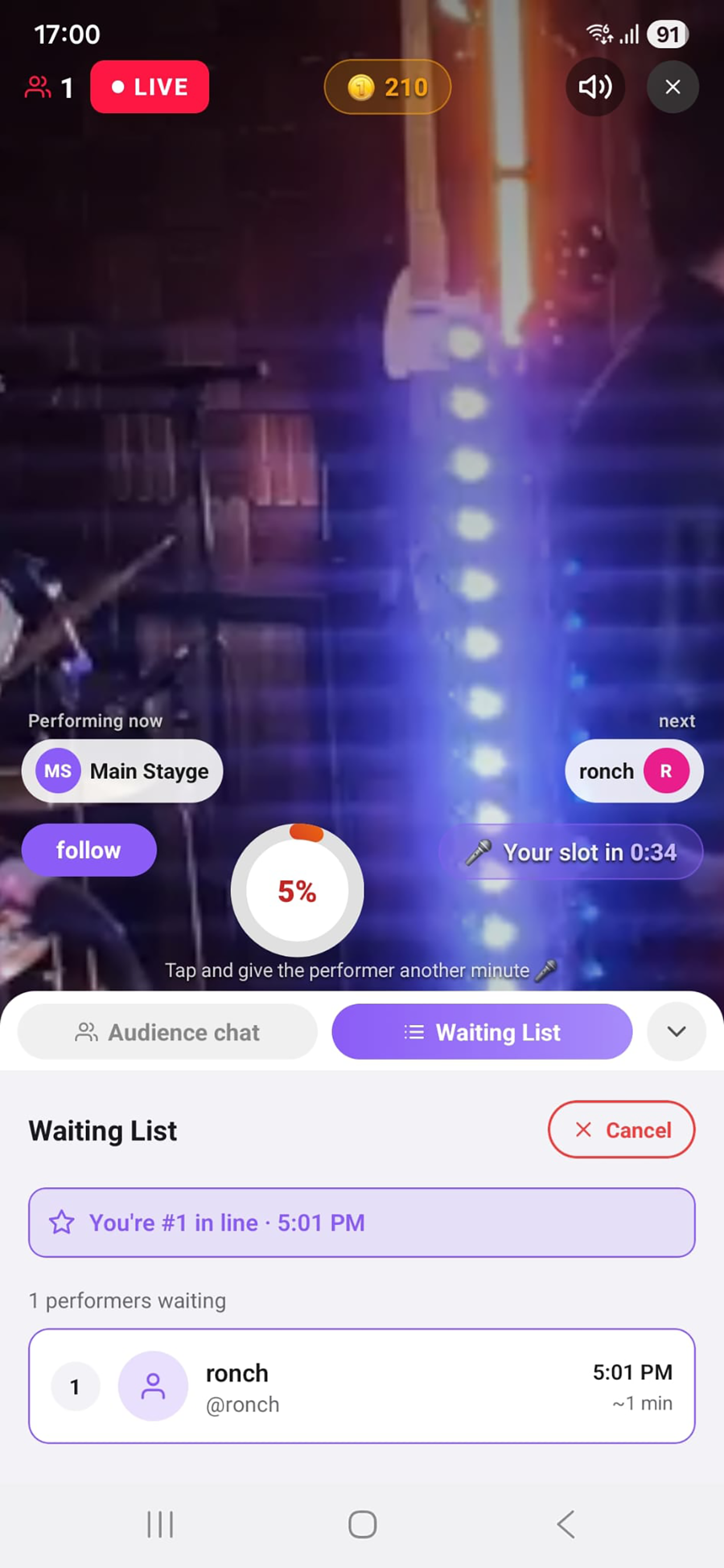 Main Stayge live stage